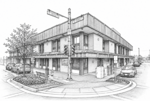 Office building sketch