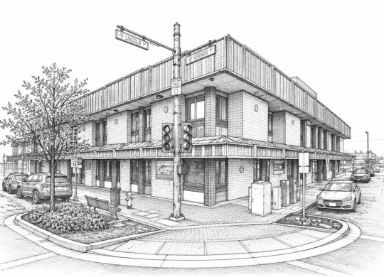 Office building sketch